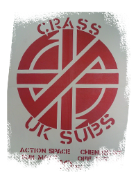 Gee Vaucher et Dave King, affiche pour un concert de Crass et UK Subs, Action Space, Londres, 7 mai 1978 - DR